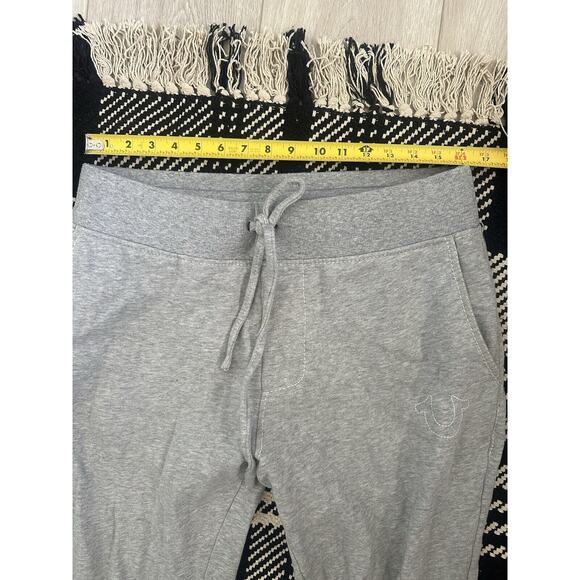 True Religion Jogger Sweatpants Men's M Gray Fleece Logo Graphic Elastic Waist - Picture 7 of 7